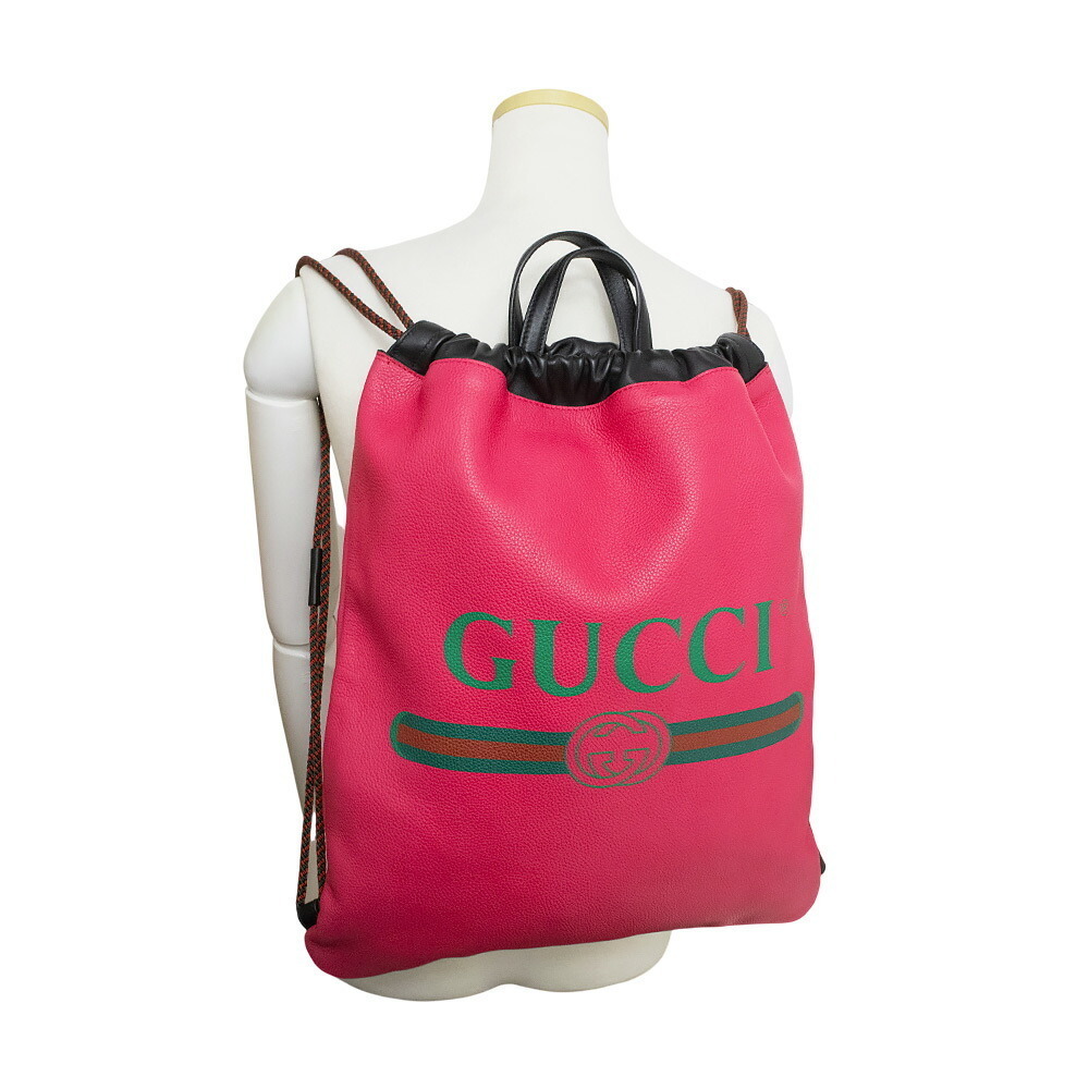 Gucci Logo Drawstring Knapsack Daypack Backpack P… - image 8
